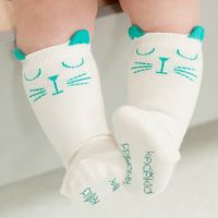 Unisex Baby socks floor Cute Infant Cotton Printed Cute Cat Anti-slip Soft Knee Socks Slipper Kids winter sock T0176