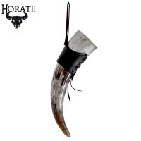 Natural Horn Viking Drinking Mug Beer Drinking Cup Viking Mug With Leather Case