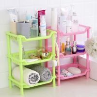 【CC】 3-Layers Storage Rack Shelve Plastic Assembled Sundries Food Shelf Dish Holder Organizer Accessories