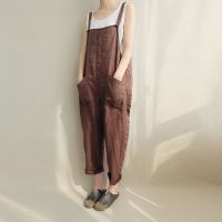 S-5XL Women Overszied Dungaree Pockets Jumpsuits Harem Pants