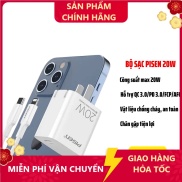 ComBo Củ sạc nhanh Pisenquick-TS C140 công suất 20W chân gập gọn