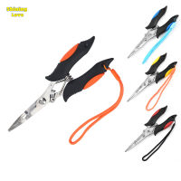 ShiningLove Stainless Steel Fishing Pliers With Sheath Multi-function Fishing Scissors Line Cutter Fishing Tackle Tool Accessories