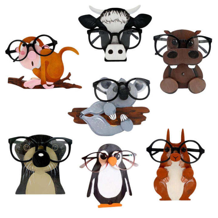 Creative Glasses Holder Stand Wooden Animal Glasses Holder Handmade