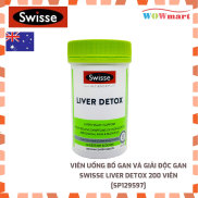 HCMViên uống bổ gan và giải độc gan Swisse Liver Detox 200 viên - ÚC