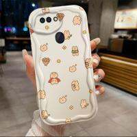 เคสสำหรับ OPPO R15ลายคลื่นหมีและไอศกรีมเคสเคสโทรศัพท์นิ่มสาวน่ารัก