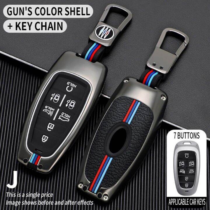 zinc-alloy-car-key-case-cover-for-hyundai-solaris-sonata-hybrid-nexo-nx4-grand-santa-fe-tucson-2020-2021-keychain-accessories