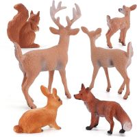 Animal Of Simulation Reindeer Squirrel Red Fox Model Set Deer Hand Whitetailed