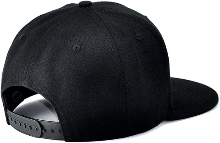 หมวกเป้สแนปสำหรับหมวกเสื้อลายหัวกะโหลกหมวกสแนปแบคปรับได้-flat-bill-หมวกเบสบอลโครงกระดูกมือสีดำ