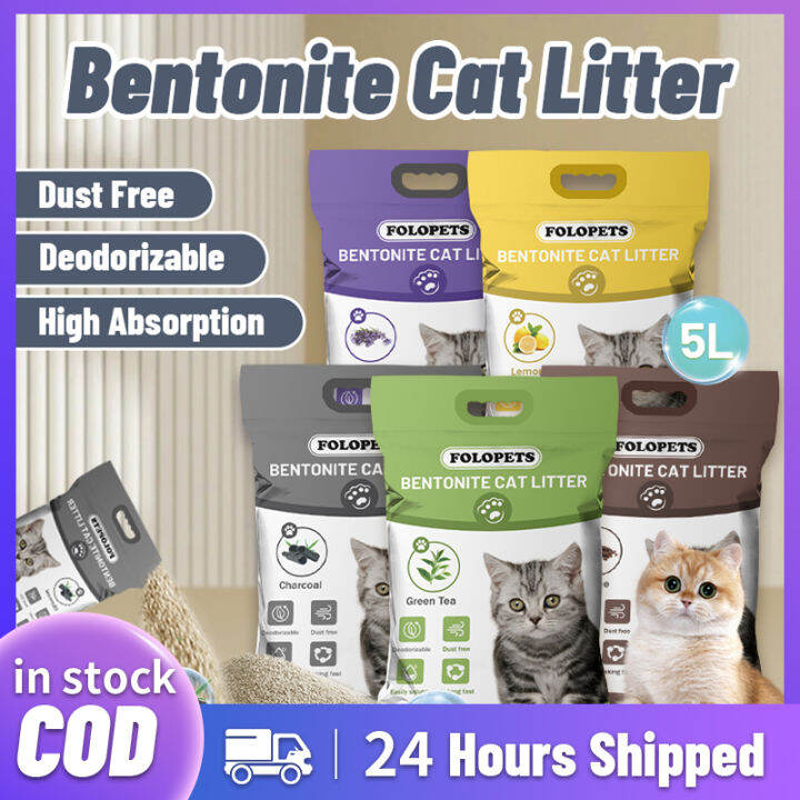 FOLOPETS 5L Bentonite Cat Litter Sand Premium Cat Litter Sand