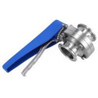 1-1/2 inch 38mm SS304 Stainless Steel Sanitary 1.5 inch Tri Clamp Butterfly Valve Squeeze Trigger for Homebrew Dairy Product