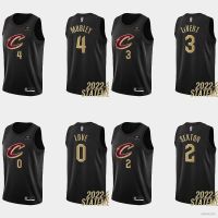 ยอดนิยม เสื้อกีฬาบาสเก็ตบอล ลายทีม NP2 22 23 NBA Jersey Cavaliers Mobley Love LeVert Sexton Jersey สีดํา PN2