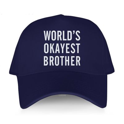 Worlds Okayest Brother Funny Mens Hats for brother Birthday gifts matching Christmas sister cool siblings gift baseball cap