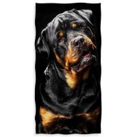 Comfort Bath/Shower Towels Bathroom Big Rottweiler Dog Printing Microfiber Towel Quick Dry Thicker Swimming Face Hair Toallas Towels