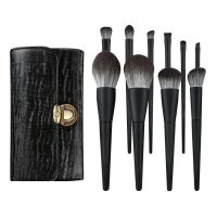 10Pcs Black Soft Hair Makeup Brush Set Full Set Imitation Animal Hair Eye Shadow Powder Brush