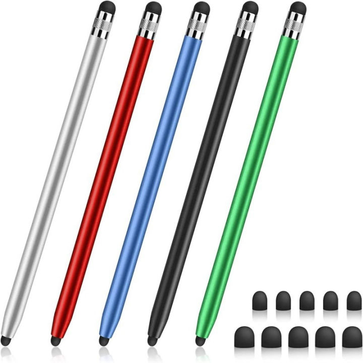 uni-ปากกาคาปาซิลิกอนสองหัวสำหรับแท็บเล็ตสมาร์ทโฟนปากกาอเนกประสงค์