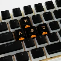 （Miss qis keycap）อารมณ์เมฆน่ารักสำหรับบุคลิกของปุ่มกดคีย์บอร์ดเครื่องกลแป้นพิมพ์โปร่งใส WASD PSP คีย์คีย์สวิทช์เชอร์รี่โปรไฟล์ OEM