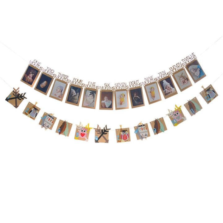 creative-photo-wall-hanging-baby-shower-birthday-party-layout-bunting-photo-background-wall-layout-hanging-flag