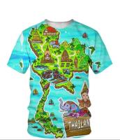 Thailand Map Cartoon 3D tshirt