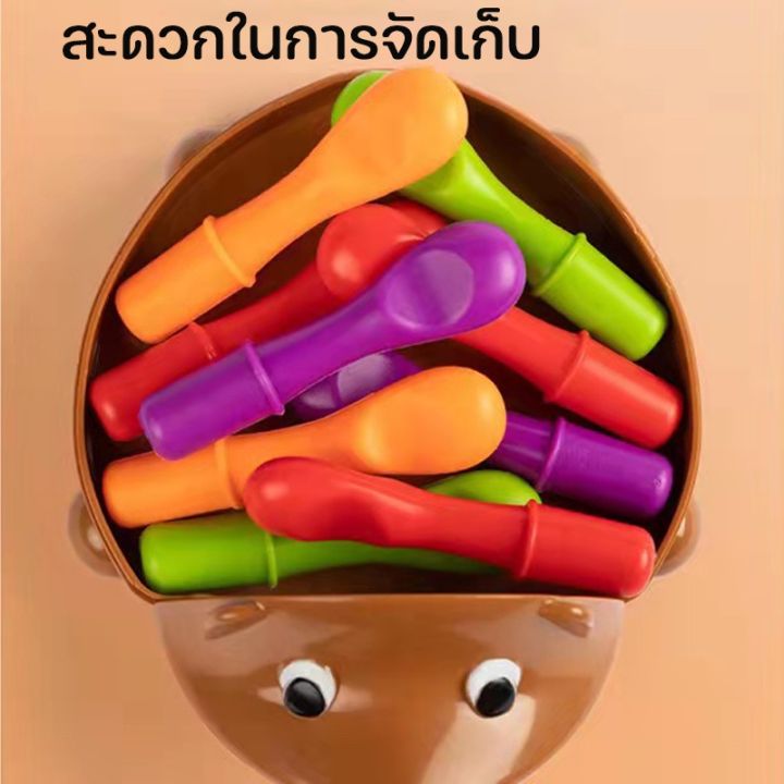 smilewil-พร้อมส่ง-1-3-ปี-เด็ก-เม่นน้อย-ของเล่นปริศน-ของเล่นเสียบปลั๊ก-ปากกาหลากสีสัน-การศึกษา-ประสานมือและตา