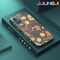 Jlingji เคสปลอกสำหรับ Samsung กาแลคซี A51 4G A51 5G เคส M40s การ์ตูนสัตว์บางน่ารักมีน้ำค้างแข็งโปร่งใสแข็งขอบสี่เหลี่ยมรูปแบบกันกระแทกปลอกซิลิโคนเคสนิ่มป้องกันคลุมทั้งหมด