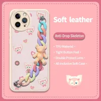 phone case Liquid silicone shell Phone Case For iphone12 Pro cute Skin-friendly feel Anti drop airbag imitation leather