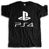 เสื้อยืด ผ้าฝ้าย พิมพ์ลายโลโก้ PS4 - PLAYSTION 4 พลัสไซซ์ แฟชั่นฤดูร้อน สําหรับผู้ชาย