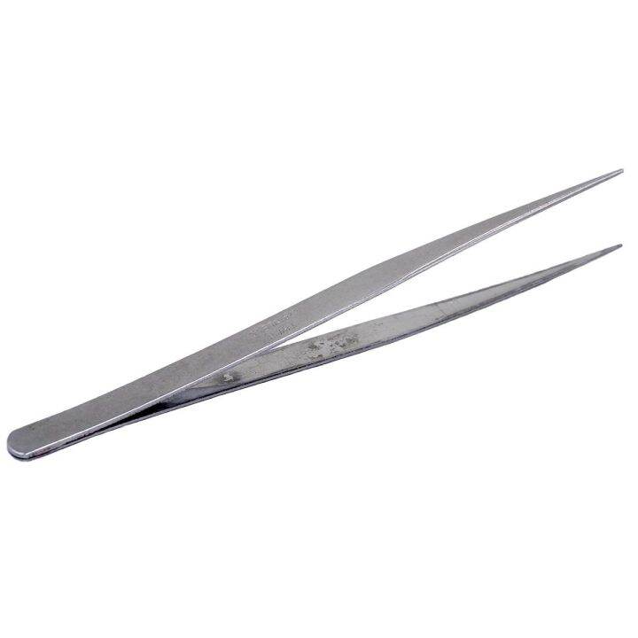 【YF】 140mm Stainless Tweezer Straight Tip Chemistry Tool Lab Use Lazada