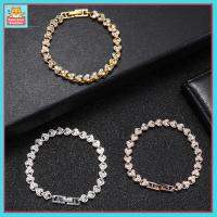 GQBN44V3 เสน่ห์ ออสเตรีย คริสตัล ผู้หญิง สร้อยข้อมือ Rhinestone เครื่องประดับแฟชั่น โซ่มือ กำไล