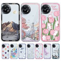 For One Plus OnePlus 11 5G Case Astronaut Mountain Panda Clear Coque For OnePlus11 Flowers Cloud Cover Capa Shell Etui Bumper