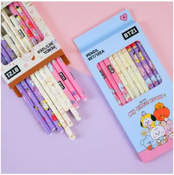 BTS MERCH SHOP, BT21 - 12 Pcs Coloured Drawing Pens