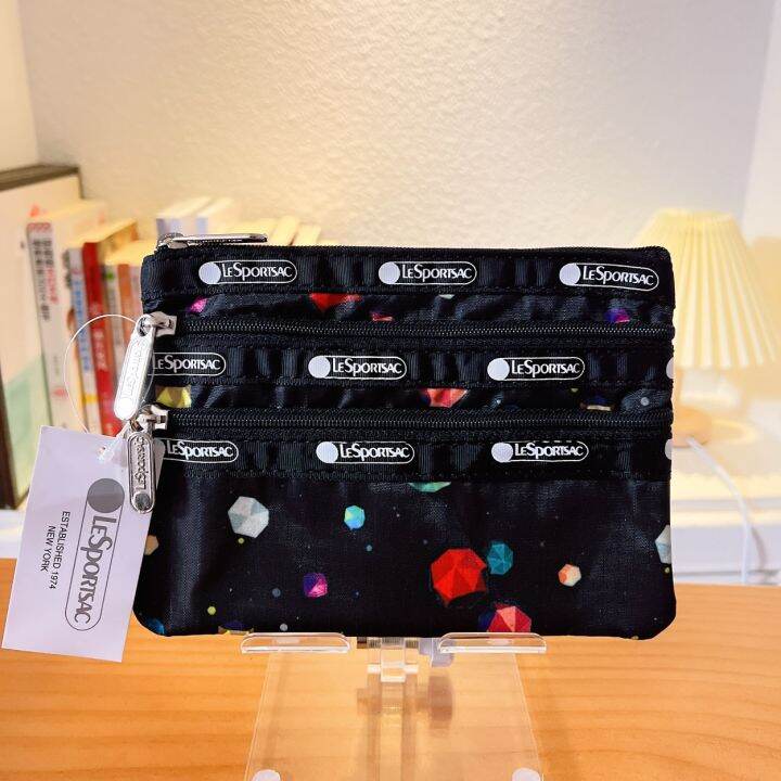 LeSportsac new clutch bag fashion print coin purse cosmetic bag 7158