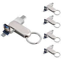 3 in 1 USB Flash Drive TYPE-C+Micro-USB+USB3.0 Mini Metal Memory Stick U Disk Memory Card