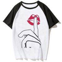 Love Lips เสื้อยืดลายการ์ตูนผู้หญิง,เสื้อยืดอะนิเมะกราฟิกแนวสตรีทสวมใส่ได้ Y2k