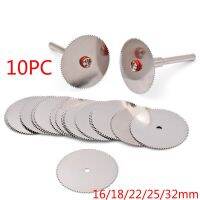 10Pcs/set Stainless Steel Slice Metal Cutting Disc with 2 Mandrel for Dremel Rotary Tools 16 18 22 25 32mm Cutting Disc Tools