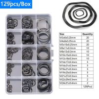 ™✘ 129pcs/Box Wave Washers Black Spring Washer Elastic Metal Gasket Set Internal Assortment Kit M3 M4 M5 M6 M8 M10 M12 M14 -M24