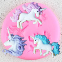 3D Unicorn Silicone Mold Baby Birthday Cake Decorating Tools Cupcake Topper Fondant Molds Polymer Clay Candy Chocolate Moulds Bread Cake  Cookie Acces