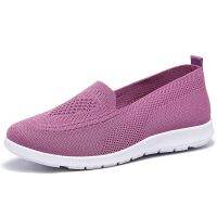 Womens Summer Breathable Hollow Fly Weaving Shoes Flat Loafers乐福鞋