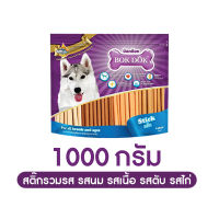 BOK DOK ขนมสุนัข สติ๊กรวมรส 1000 กรัม สูตรเพิ่มโอเมก้า 3,6