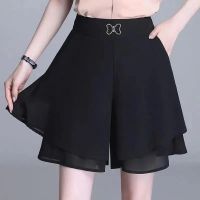 COD DSFERTGERRYYY Chiffon Wide-leg Skorts Womens 2022 New Summer High-waisted Thin Loose Shorts