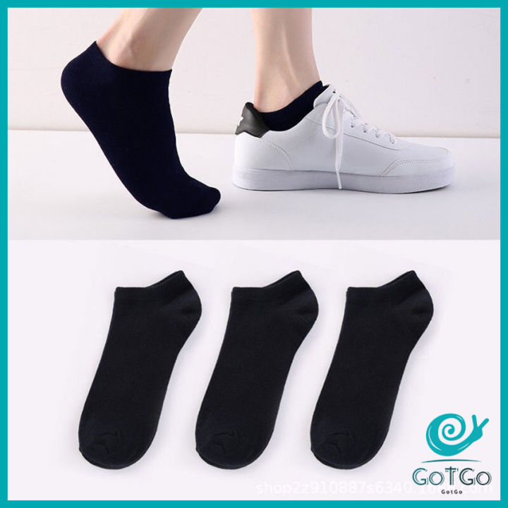 gotgo-ถุงเท้าข้อสั้น-ถุงเท้าระบายอากาศดี-เนื้อผ้านุ่ม-เลือกสีได้