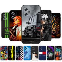 Case For Xiaomi POCO X4 GT 5G Case Soft silicone phone Back Cover black tpu case fashion anime cartoon cute pattern