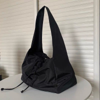【CW】Women Bag New Nylon Bucket Fashion Solid Zipper SOFT Shoulder Bag Purses And Handbags Luxury Designer Black Tote Bag