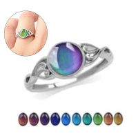 OKDEALS Creative Gift Fashion Jewelry Luminous Temperature Control Color Change Rings Mood Ring