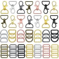 1Set Metal Bag Buckle D Ring Swivel Lobster Clasp Pin Roller Slider Snap Hook for Keychain Pet Collar bags Hardware Accessories