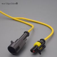 Worldgolden hot sale 1 Pin Way male female Car Waterproof Electrical HID bulb socket Connector Plug With Wire