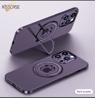 KISSCASE เคสโทรศัพท์พีซีบางเฉียบหรูหราสำหรับ Iphone 14 Pro Max 14 Plus 13 Pro Max Magsafe ฝาครอบป้องกันชาร์จไร้สายแม่เหล็กที่แข็งแกร่งสำหรับ Iphone 14