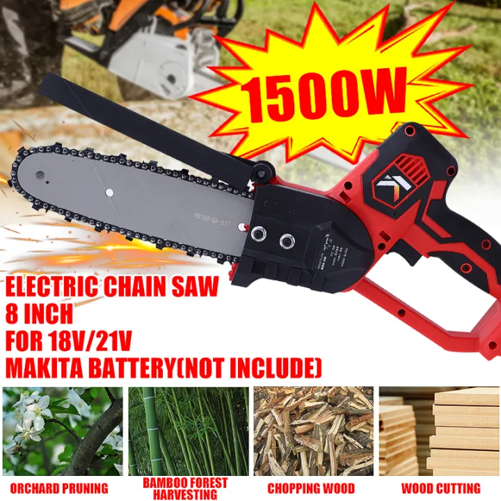 8 Inch 1500W Cordless Chain Saw OneHand Power Saw Brushless Motor