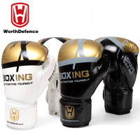 Worthdefence Kick Boxing Gloves for Men Women PU Karate Muay Thai De Boxeo Free Fight MMA Sanda Training s Kids Equipment