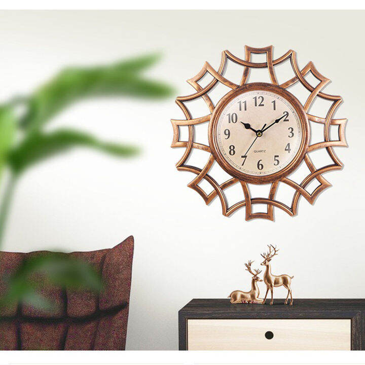 RETRO CLOCK001 (24cm) Silent Retro Quartz Clock Decorative Wall Clock