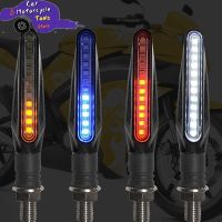 2PCS Universal Motorcycle LED Turn Signals Light Flowing Water Flashing Indicator Sequential Tail Running Lamp Blinker Flasher